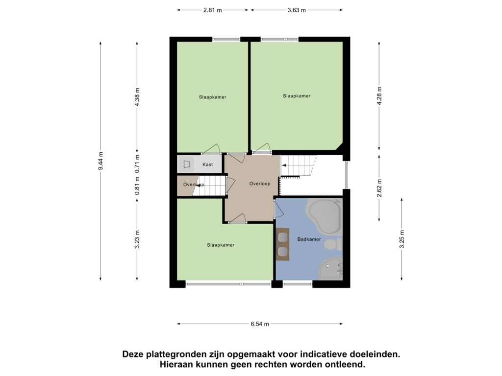 Bekijk plattegrond van Eerste Verdieping van St. Agnetenweg 94