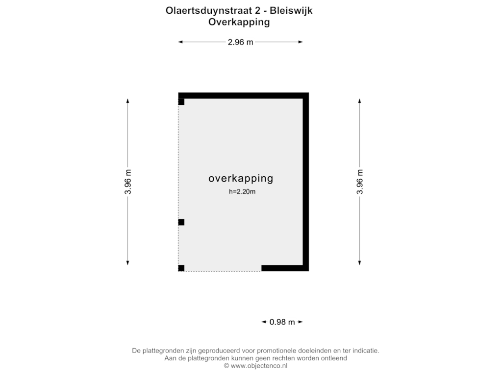 View floorplan of Overkapping of Olaertsduynstraat 2