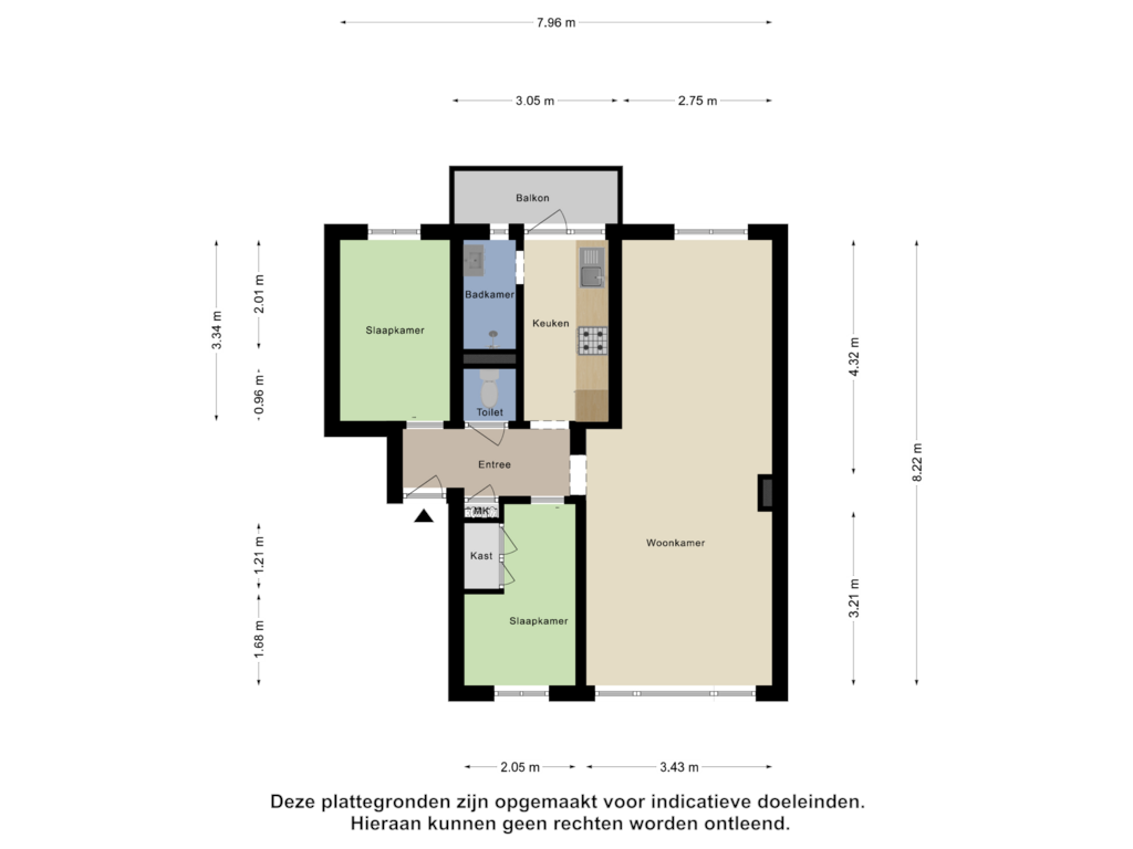 Bekijk plattegrond van Appartement van Korhaanstraat 93-B