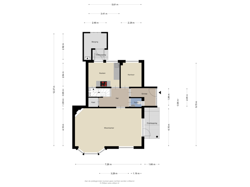 Bekijk plattegrond van Begane Grond van Haerstraat 2