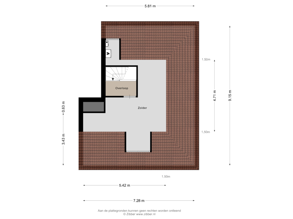 Bekijk plattegrond van Zolder van Haerstraat 2