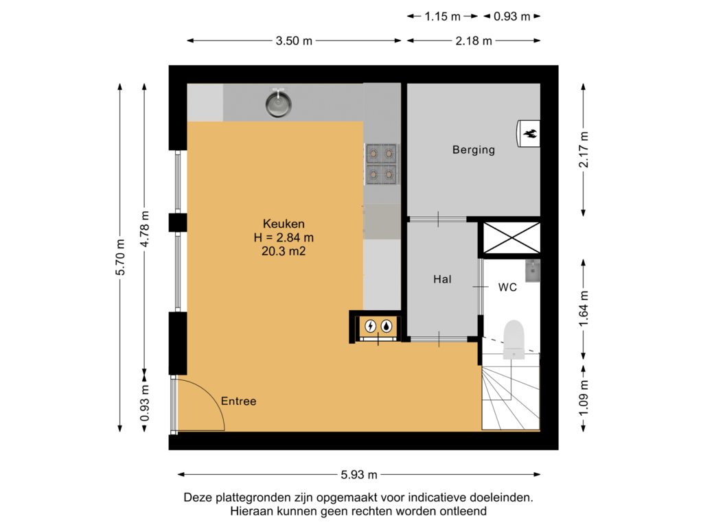 View floorplan of Begane Grond of Goudslagersgaarde 13