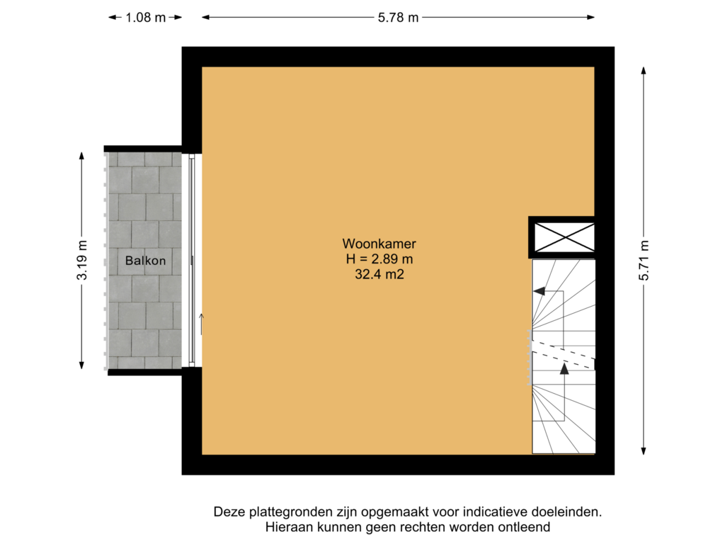 View floorplan of 1e Verdieping of Goudslagersgaarde 13