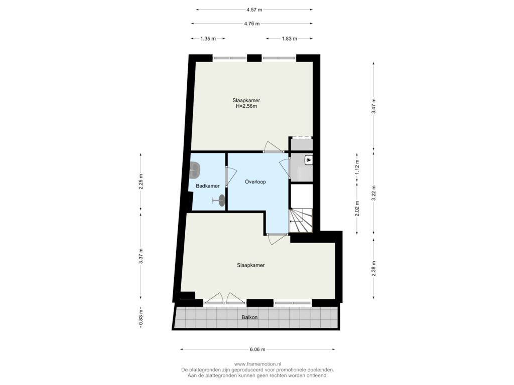 Bekijk plattegrond van Verdieping 2 van Vrieseweg 3