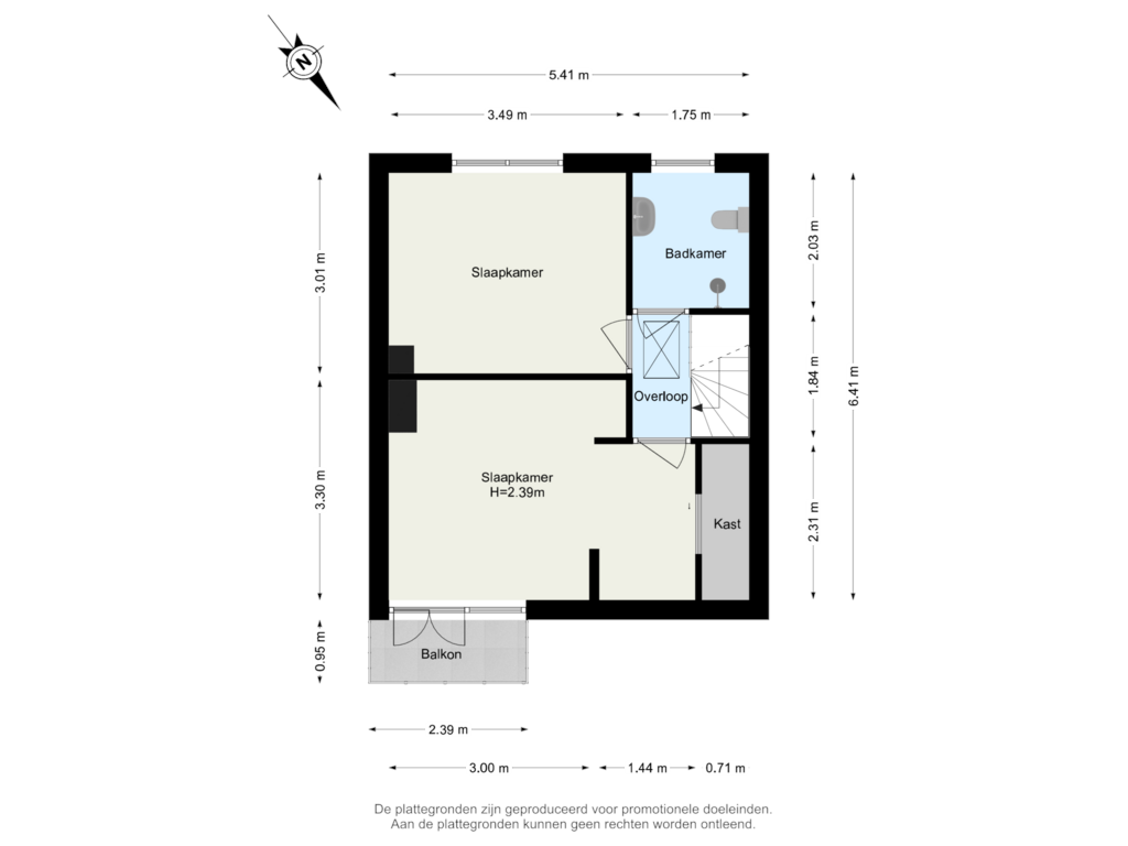 Bekijk plattegrond van 1ste Verdieping van Noorddijk 8-E