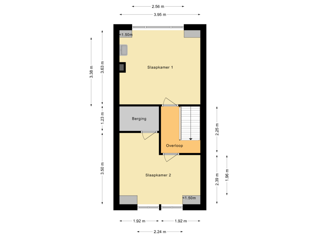 Bekijk plattegrond van Eerste Verdieping van Bloemstraat 27