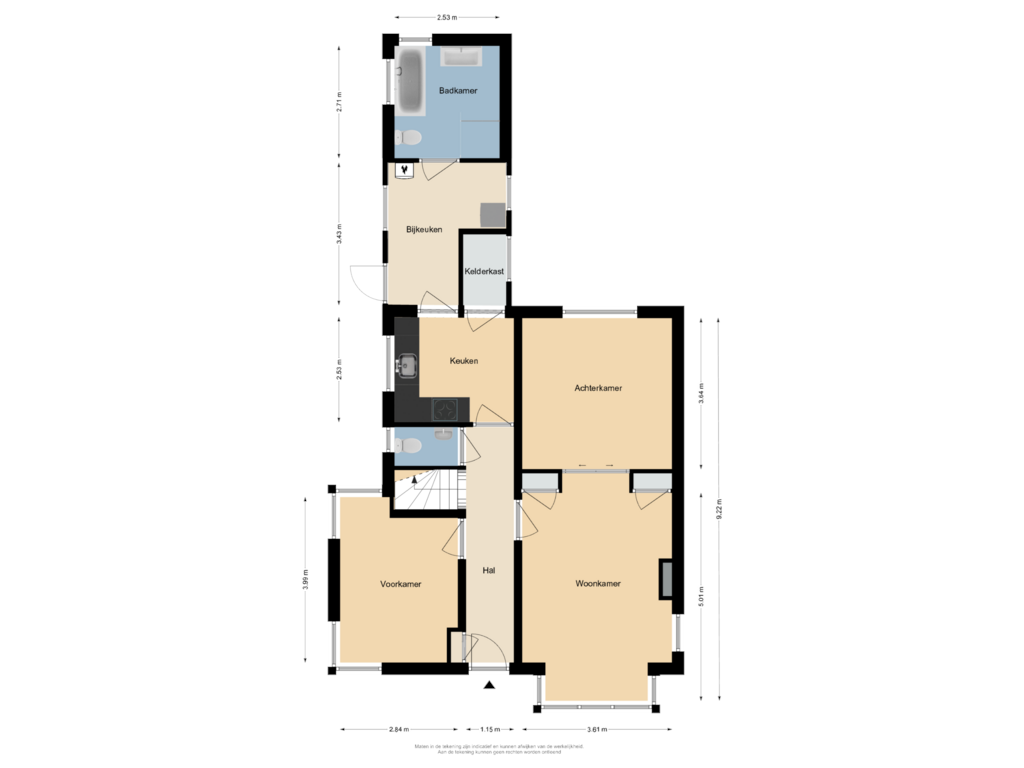 Bekijk plattegrond van Begane grond van Noordweg 491