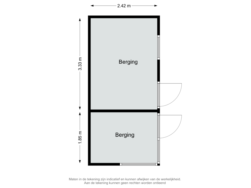 Bekijk plattegrond van Bergingen van Noordweg 491