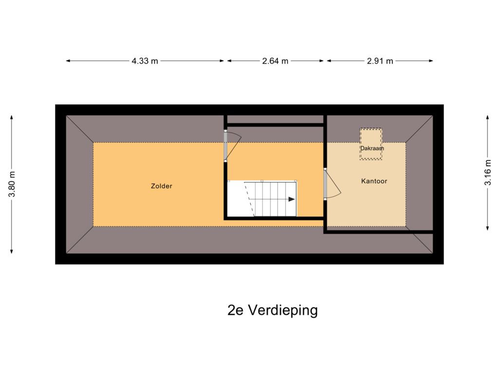 View floorplan of 2e Verdieping of Ploeg 54