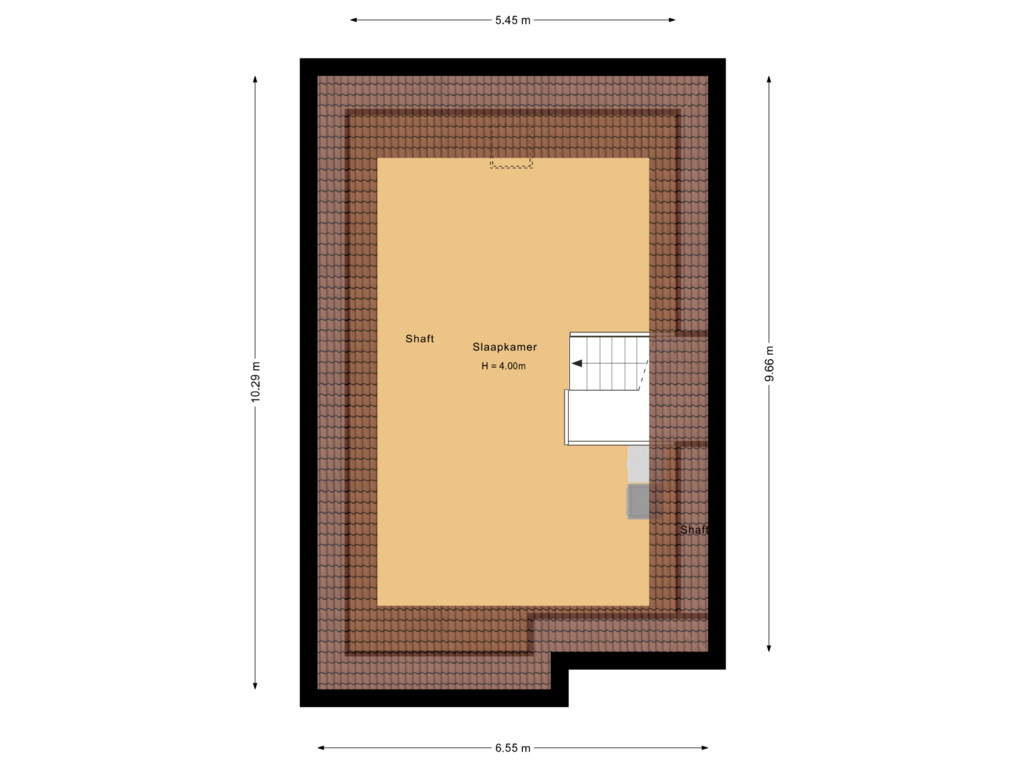 View floorplan of Tweede verdieping of Kleingouw 87-D