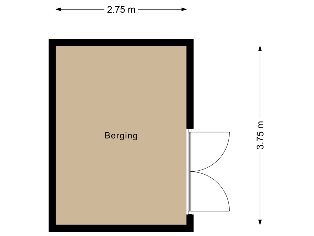 View floorplan of Berging of Kleingouw 87-D