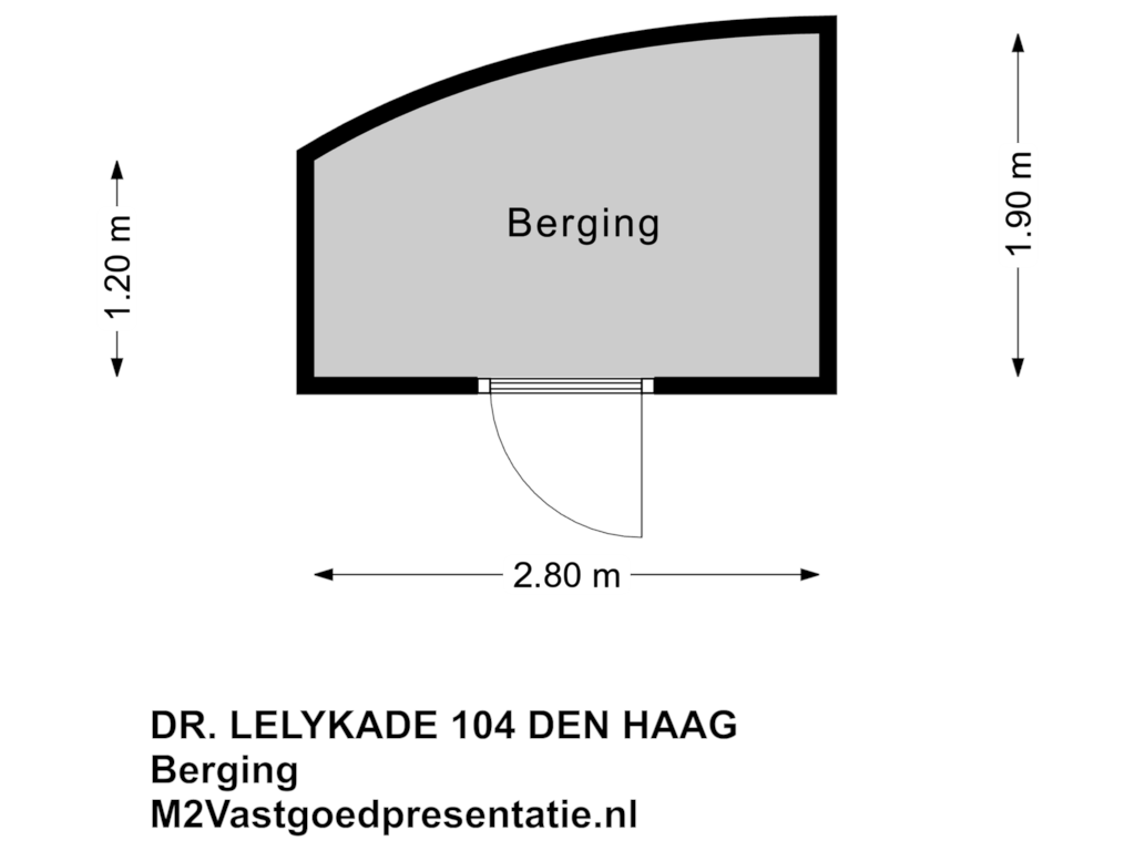 Bekijk plattegrond van Berging van Dr. Lelykade 104