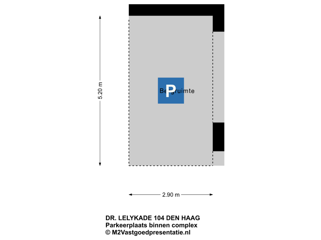 Bekijk plattegrond van Parkeerplek van Dr. Lelykade 104