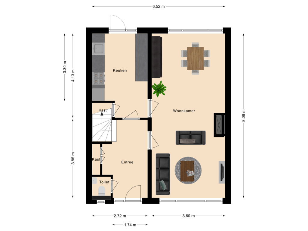 View floorplan of Begane grond of Irislaan 42