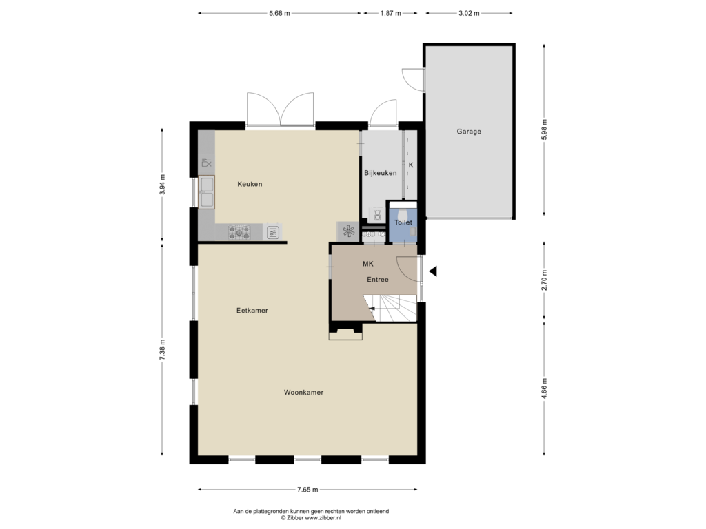 Bekijk plattegrond van Begane Grond van Halmlaan 7