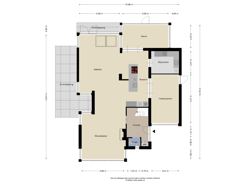 View floorplan of Begane grond of Vogezenlaan 8