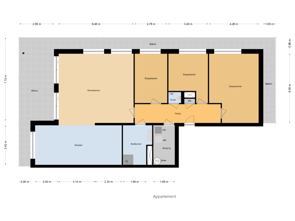 Bekijk plattegrond van Appartement van Appartementen (Bouwnr. 3)