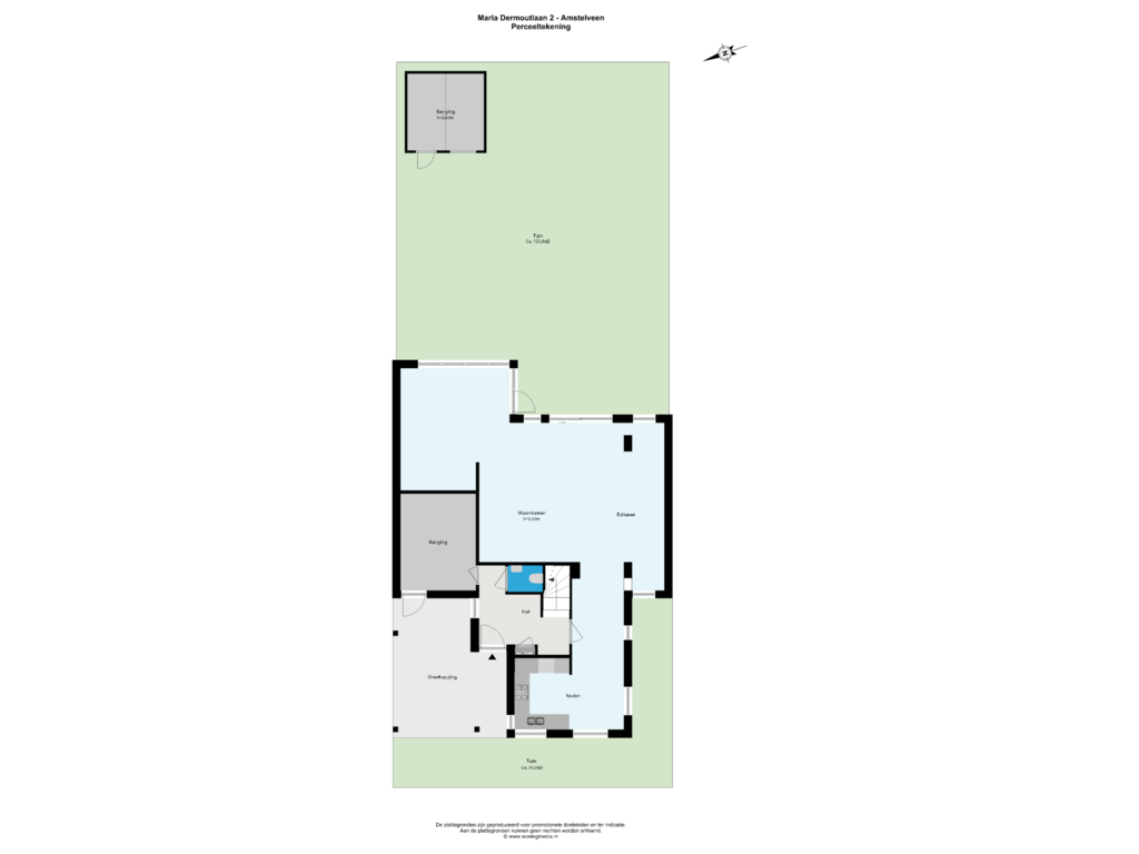 Bekijk plattegrond van Perceeltekening van Maria Dermoûtlaan 2