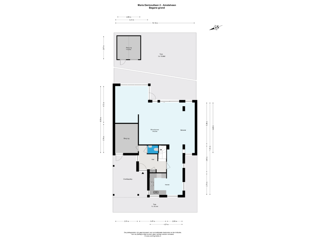 Bekijk plattegrond van Begane grond van Maria Dermoûtlaan 2