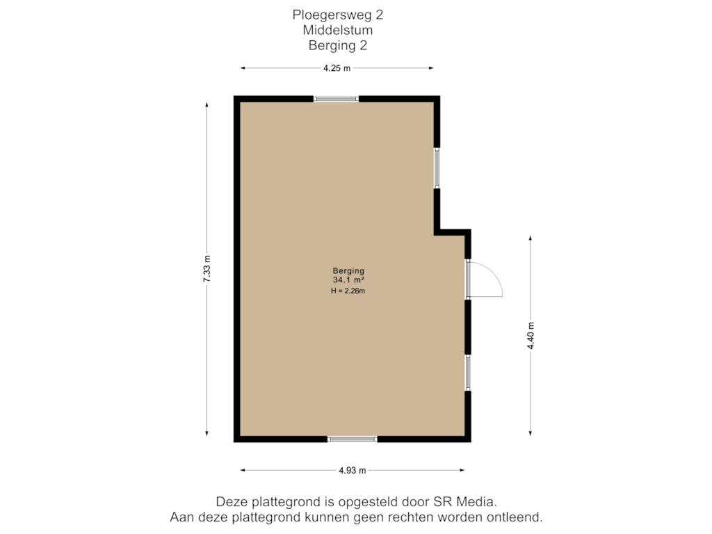 Bekijk plattegrond van Berging 2 van Ploegersweg 2