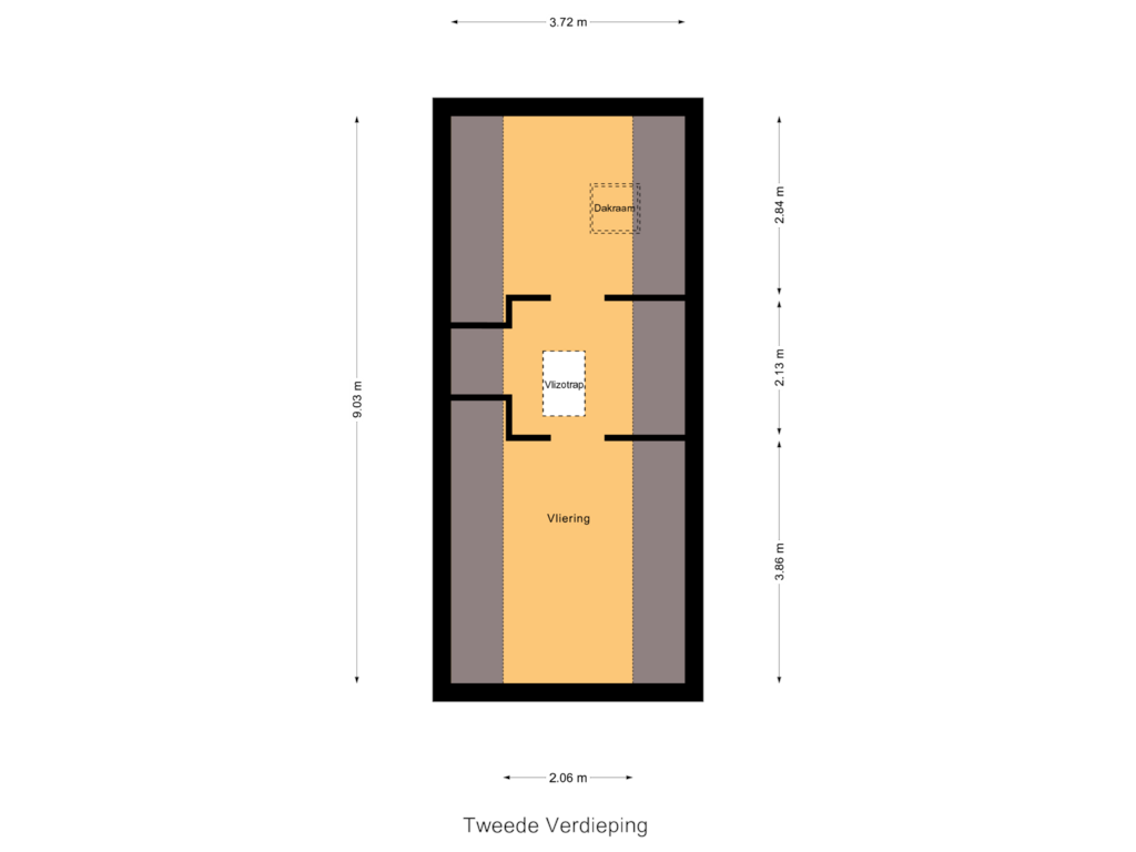 Bekijk plattegrond van Tweede Verdieping van Dr. Lemmenstraat 21