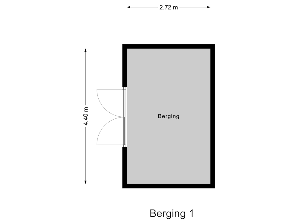 Bekijk plattegrond van Berging 1 van Dr. Lemmenstraat 21