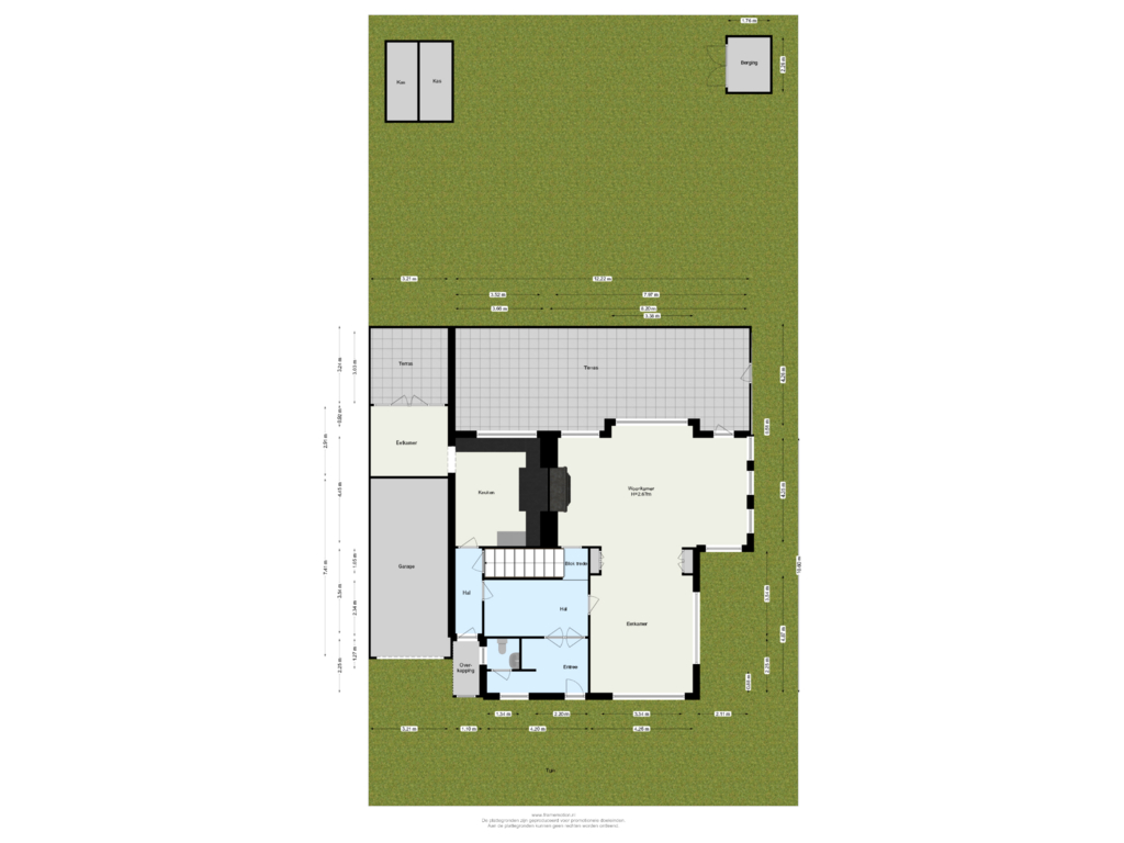 Bekijk plattegrond van Begane Grond tuin van 's-Gravenweg 145