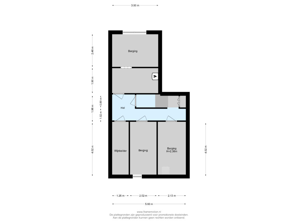 Bekijk plattegrond van Souterrain van 's-Gravenweg 145