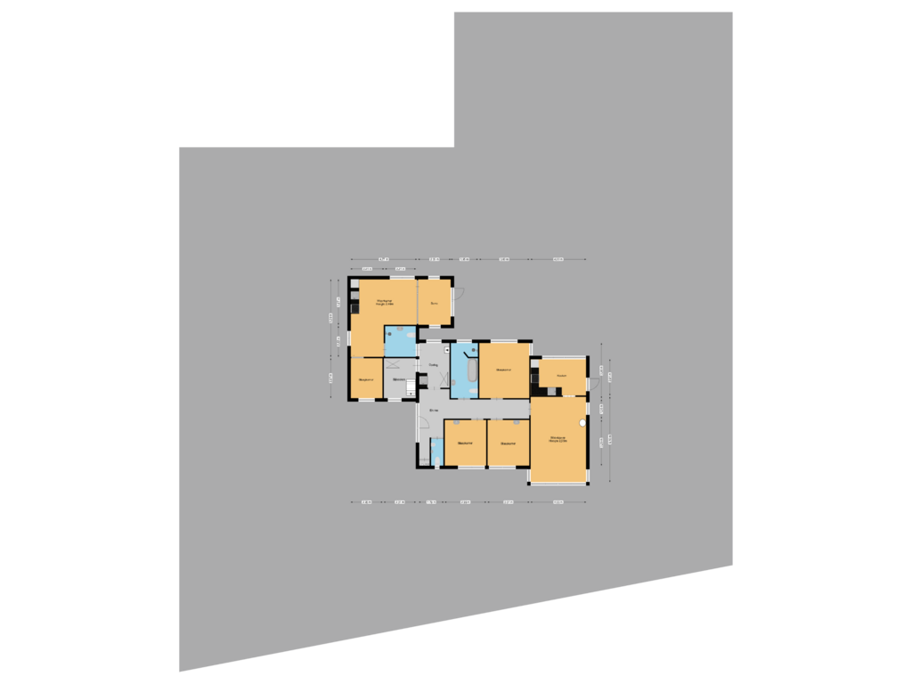 Bekijk plattegrond van Begane grond + Kavel van Sprielderweg 59