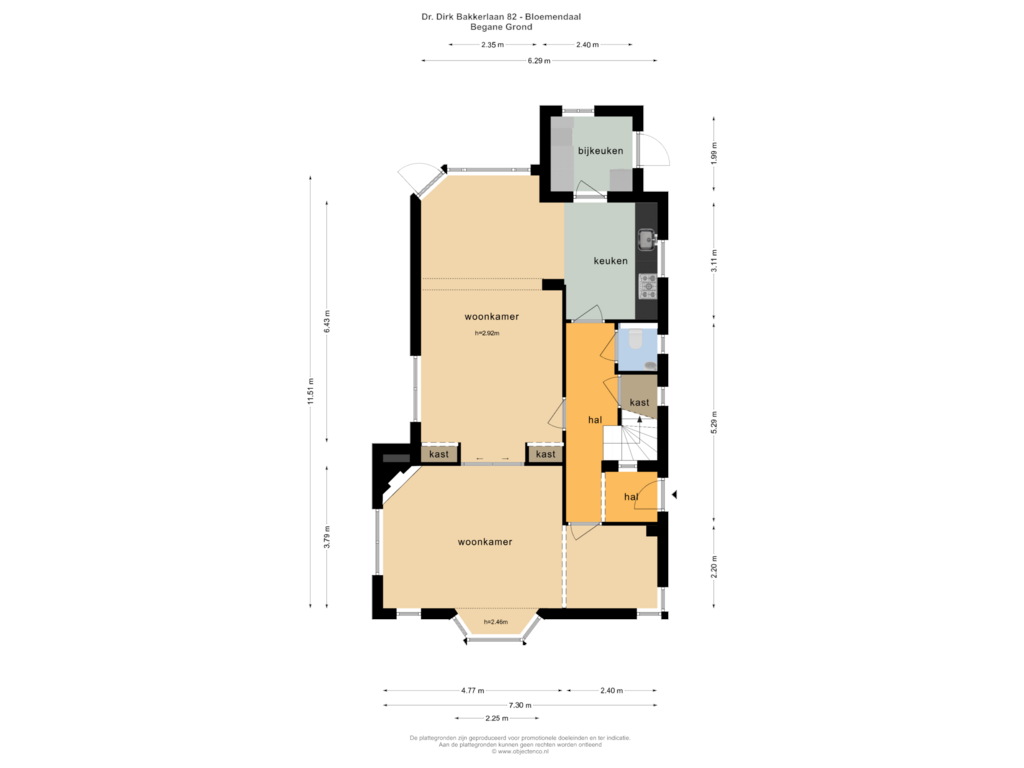 Bekijk plattegrond van Begane Grond van Dr. Dirk Bakkerlaan 82