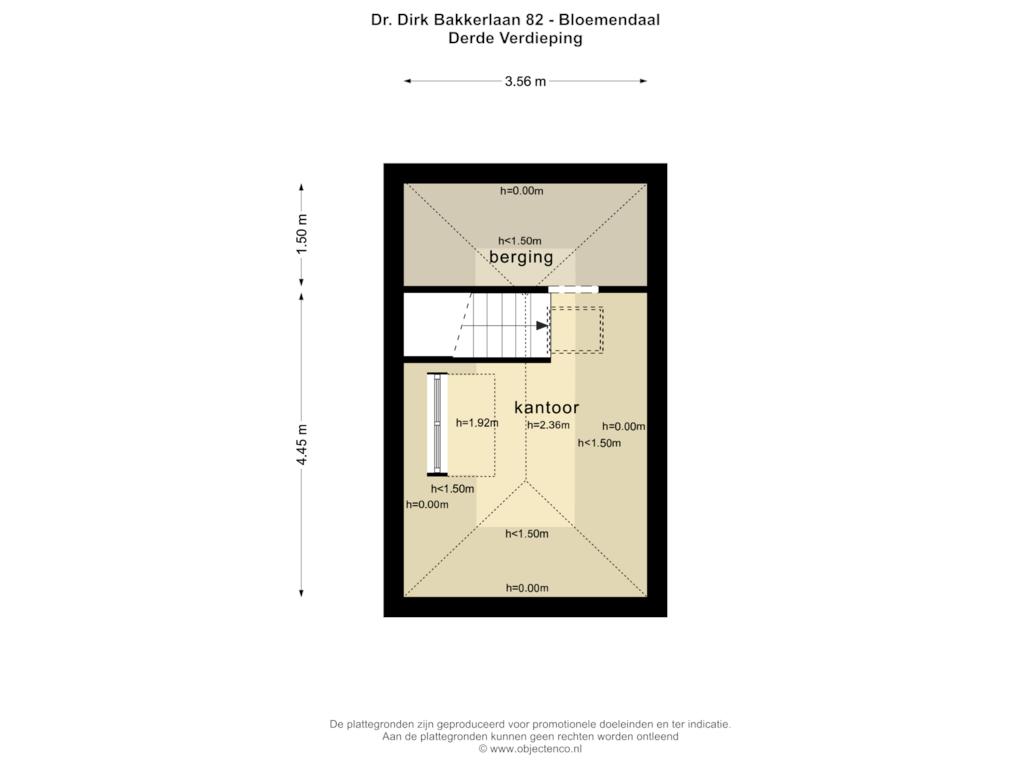 Bekijk plattegrond van Derde Verdieping van Dr. Dirk Bakkerlaan 82