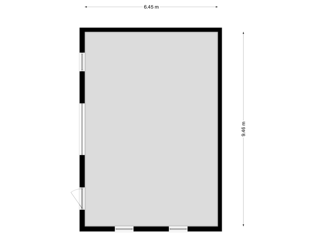 View floorplan of Loods of Zeelandsedijk 50