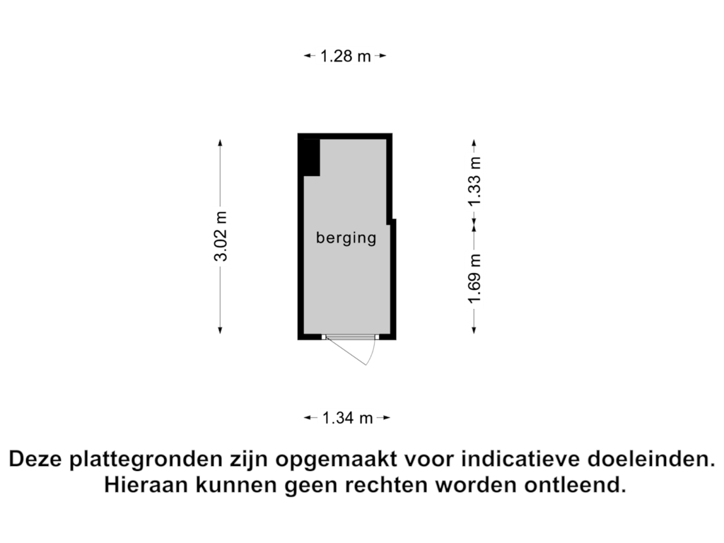 Bekijk plattegrond van Berging van Hoogstraat 35-C