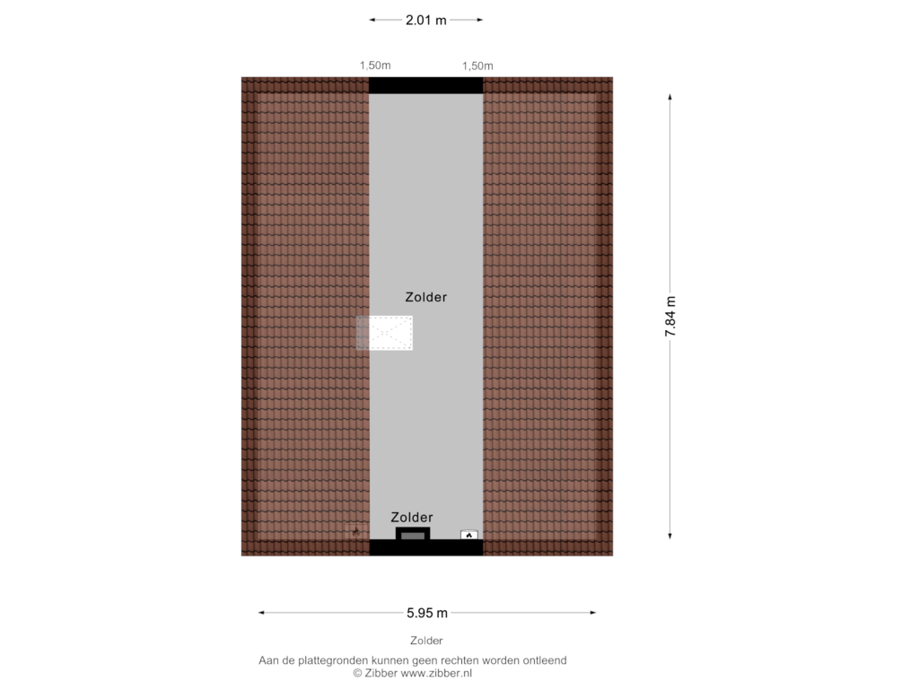 Bekijk plattegrond van Zolder van Huiskensstraat 46