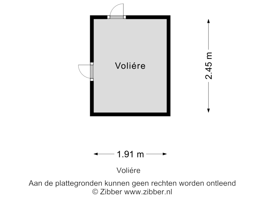 Bekijk plattegrond van Voliére van Huiskensstraat 46