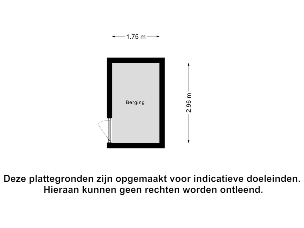 View floorplan of Berging of Gasthuisstraat 5