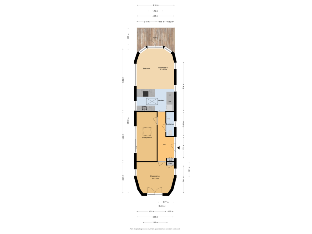 View floorplan of Appartement of Klaprozenweg 102