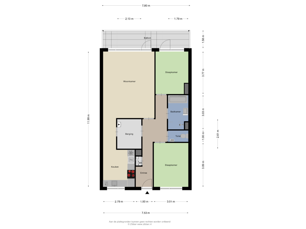 View floorplan of Appartement of Maagjesbolwerk 75