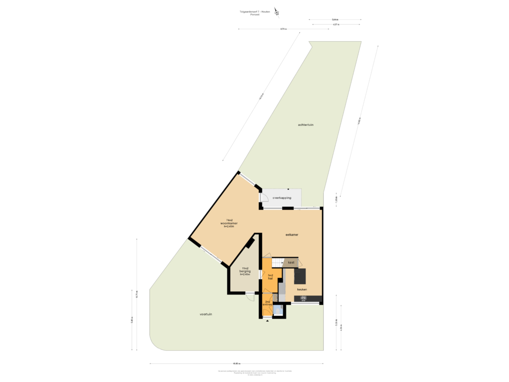 Bekijk plattegrond van PERCEEL van Tolgaarderserf 7