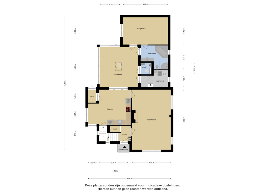 Bekijk plattegrond van Begane Grond van Dorpstraat 40