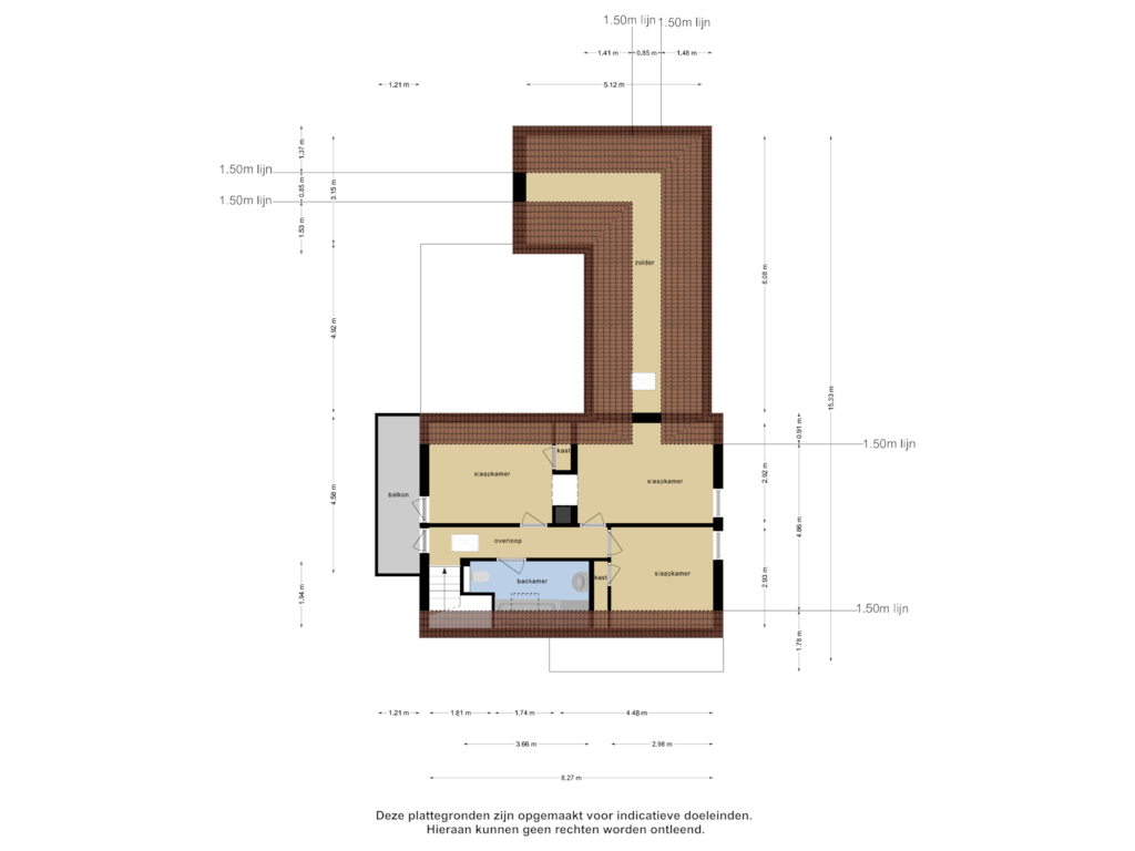 Bekijk plattegrond van Eerste Verdieping van Dorpstraat 40