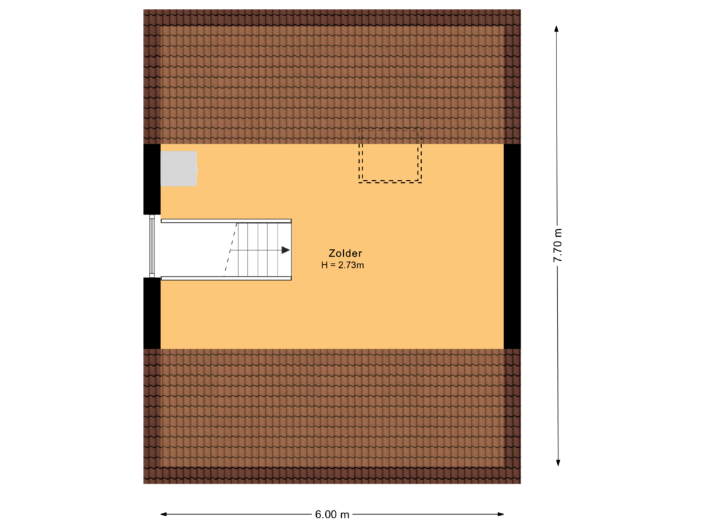 View floorplan of Zolder of Krommekamp 91