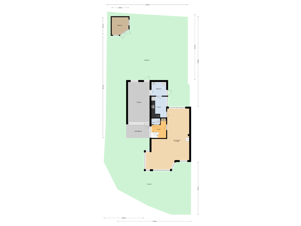 View floorplan of Situatie of Krommekamp 91