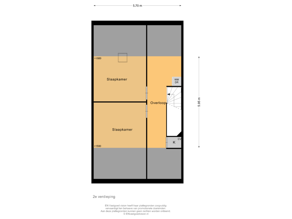 Bekijk plattegrond van 2e verdieping van Stuwwal 28