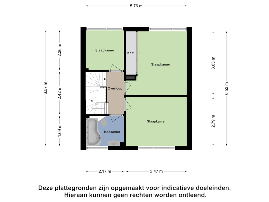 Bekijk plattegrond van Eerste Verdieping van Waelneslaan 27