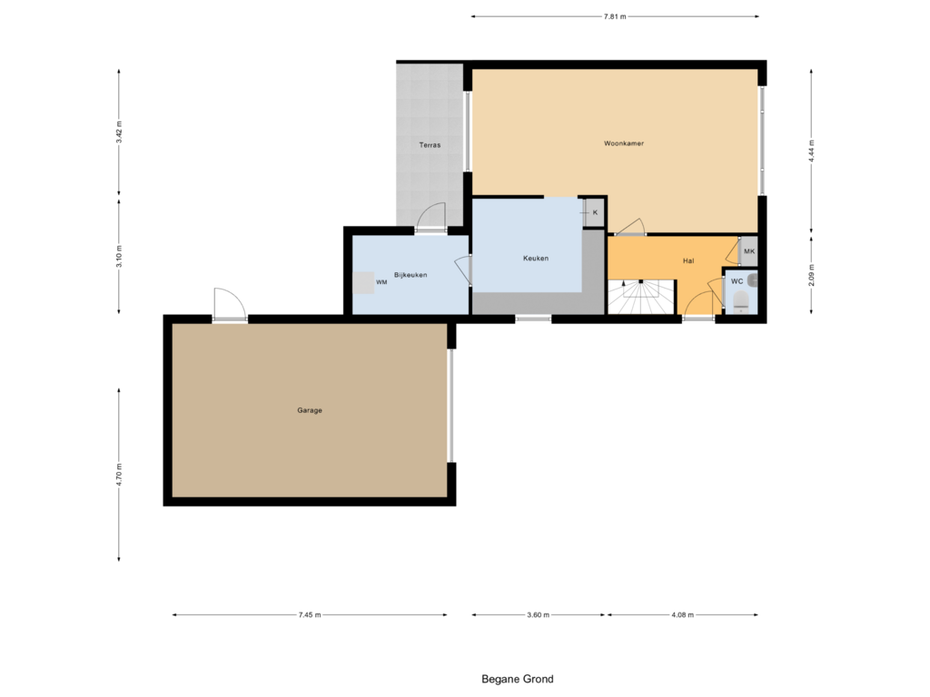 Bekijk plattegrond van Begane Grond van Brouwerskamp 24