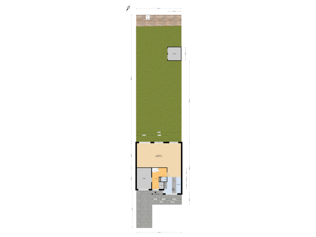 View floorplan of Begane grond tuin of Pepermuntstraat 35