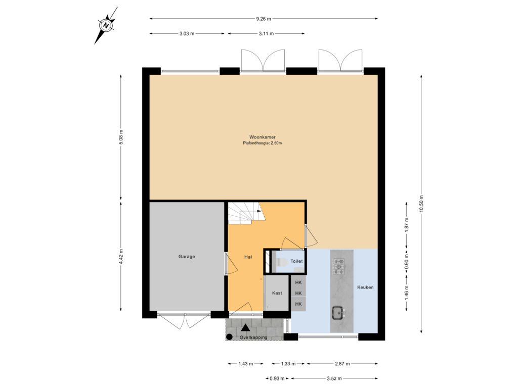 View floorplan of Begane grond of Pepermuntstraat 35