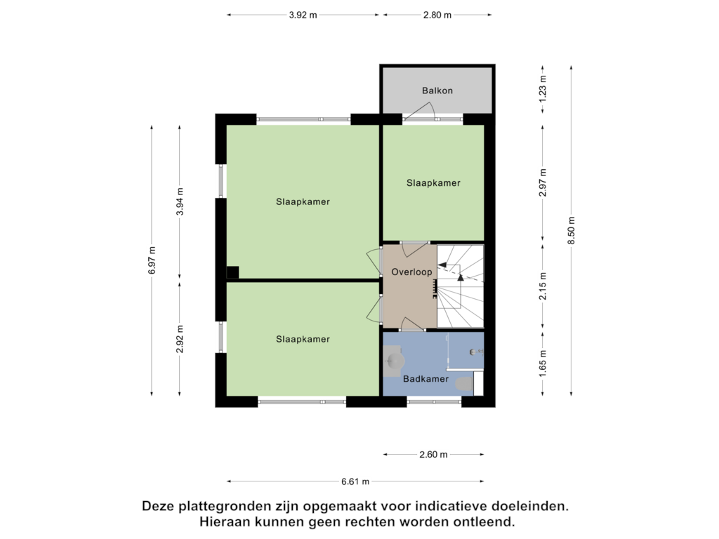 Bekijk plattegrond van Eerste Verdieping van 2e Barendrechtseweg 211