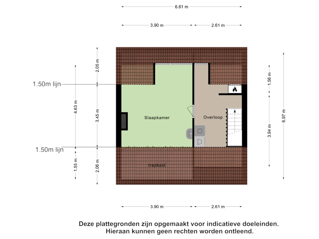 Bekijk plattegrond van Tweede Verdieping van 2e Barendrechtseweg 211